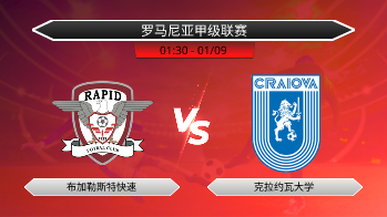 罗马尼亚甲级联赛 布加勒斯特快速 VS 克拉约瓦大学